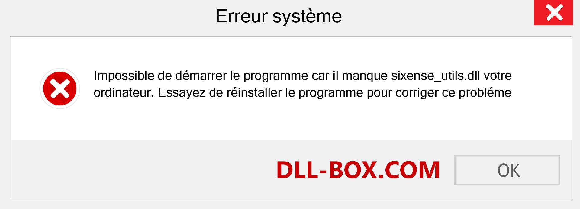 Le fichier sixense_utils.dll est manquant ?. Télécharger pour Windows 7, 8, 10 - Correction de l'erreur manquante sixense_utils dll sur Windows, photos, images