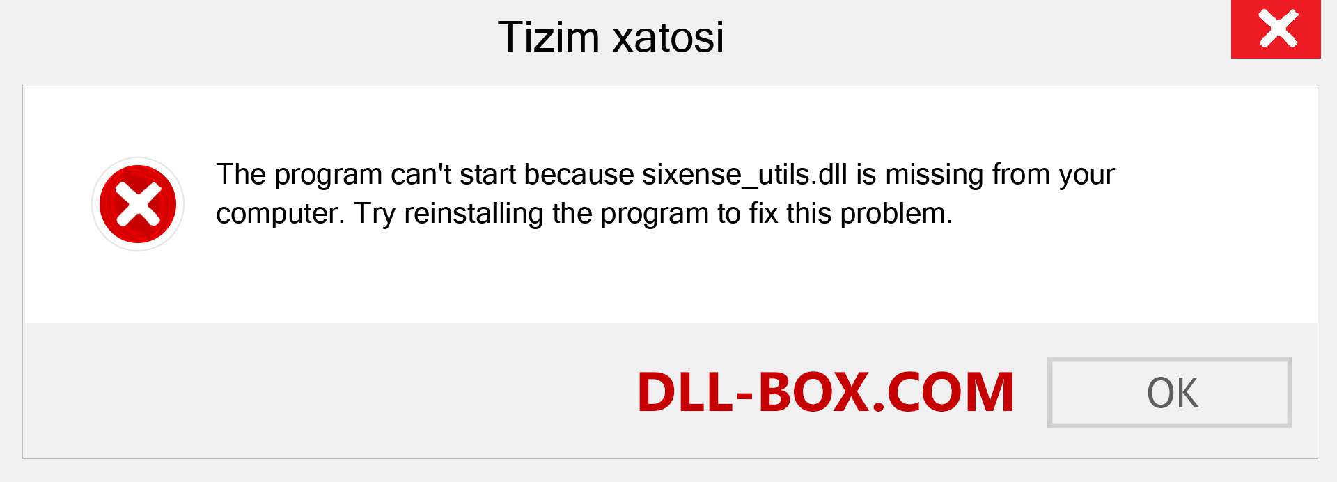 sixense_utils.dll fayli yo'qolganmi?. Windows 7, 8, 10 uchun yuklab olish - Windowsda sixense_utils dll etishmayotgan xatoni tuzating, rasmlar, rasmlar